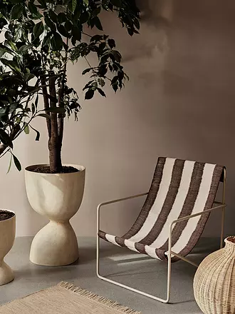 FERM LIVING | Desert Lounge Chair Cachemire Blanc cassé Chocolat |